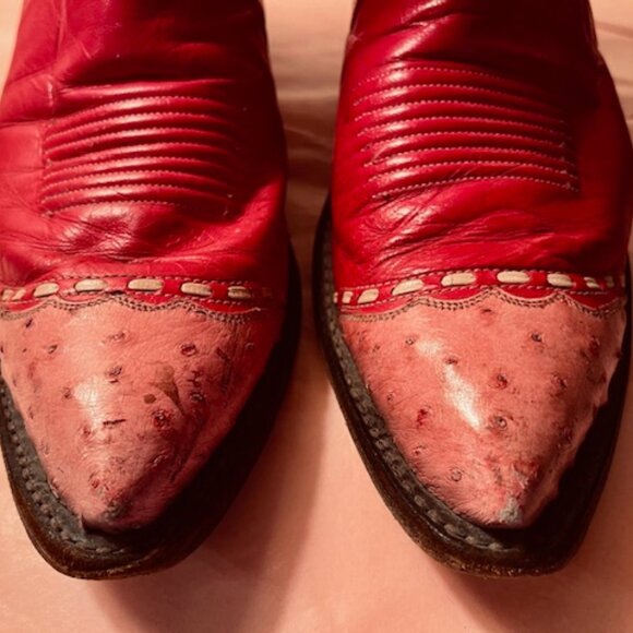 Luccese 1883 pink cowboy boots - Picture 2 of 14